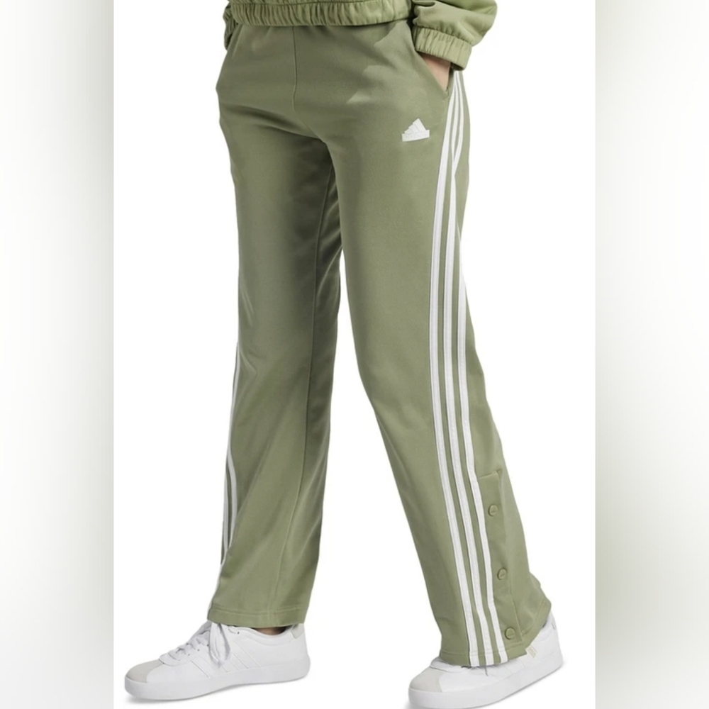 Adidas Women's Iconic 3-Stripes Snap Track Pants, Medium